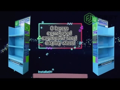 Выполненная на заказ полка дисплея пола гофрированной бумаги дисплея ПОПА картона складная