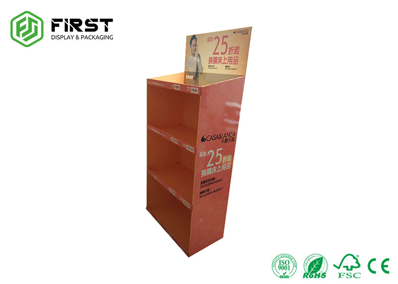 Matte Lamination Cardboard Floor Displays , Easy Advertising Cardboard Display Racks